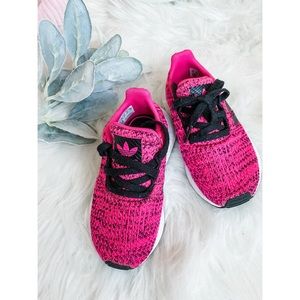 Dark pink adidas toddler